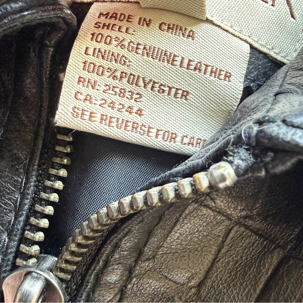 VTG Cripple Creek Studded Leather Jacket XL Western Croc Embossed Biker Rocker - Picture 16 of 16